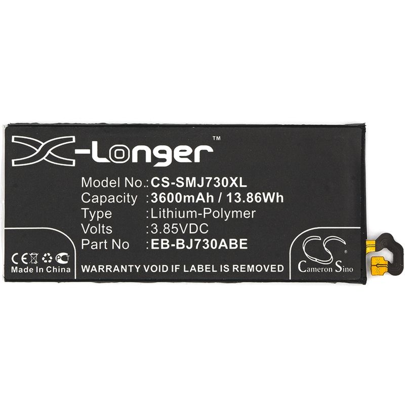 Li-Polymer Battery fits Samsung, galaxy j7 2017, galaxy j7 2017 duos td-lte, galaxy j7 7 td-lte 3.85V, 3600mAh Mobile & SmartPhone Cameron Sino Technology Limited