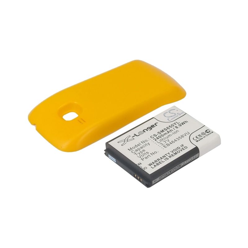 Yellow 3.7V 2400mAh Samsung, galaxy mini 2, gt-s6500, gt-s6500d Replacement Battery Mobile & SmartPhone Cameron Sino Technology Limited