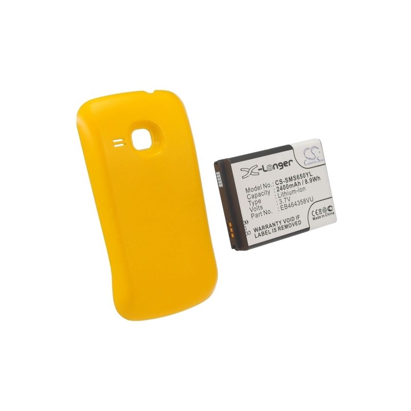 Yellow 3.7V 2400mAh Samsung, galaxy mini 2, gt-s6500, gt-s6500d Replacement Battery Mobile & SmartPhone Cameron Sino Technology Limited