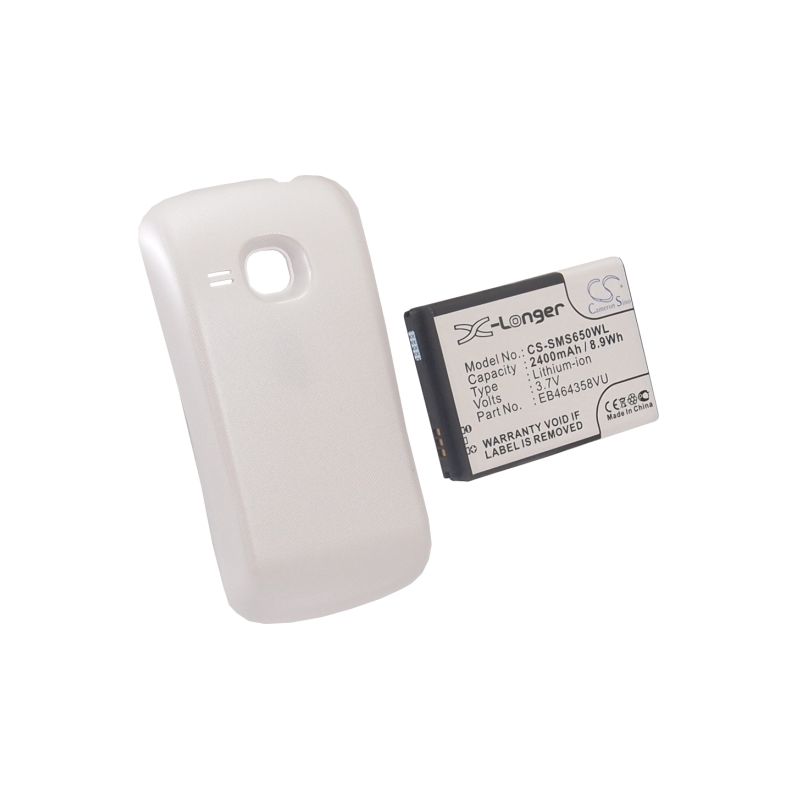 White 3.7V 2400mAh Samsung, galaxy mini 2, gt-s6500, gt-s6500d Replacement Battery Mobile & SmartPhone Cameron Sino Technology Limited (Suspended)
