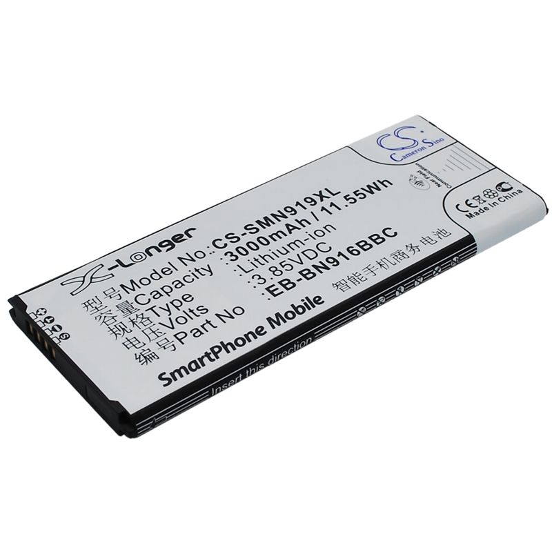Li-ion Battery fits Samsung, galaxy note 4 (china mobile), sm-n9100, sm-n9106 3.85V, 3000mAh Mobile & SmartPhone Cameron Sino Technology Limited
