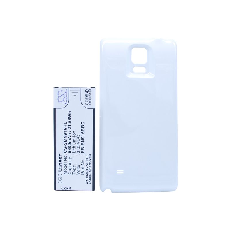 White 3.85V 5600mAh Samsung, galaxy note 4 (china mobile), sm-n9100, sm-n9106w Replacement Battery Mobile & SmartPhone Cameron Sino Technology Limited