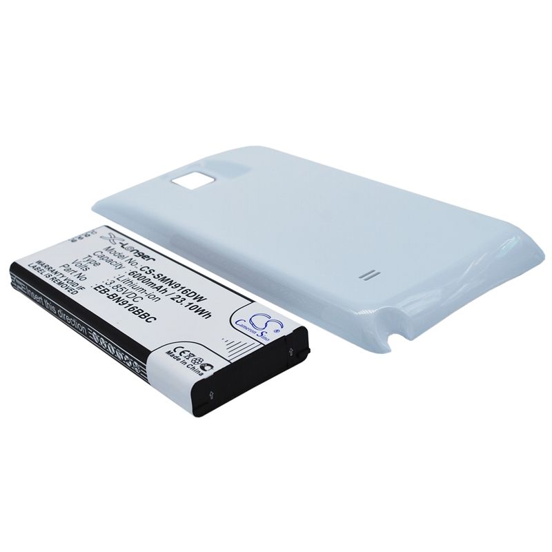 White 3.85V 6000mAh Samsung, galaxy note 4 (china mobile), sm-n9100, sm-n9106w Replacement Battery Mobile & SmartPhone Cameron Sino Technology Limited