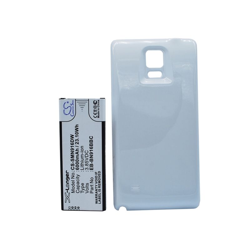 White 3.85V 6000mAh Samsung, galaxy note 4 (china mobile), sm-n9100, sm-n9106w Replacement Battery Mobile & SmartPhone Cameron Sino Technology Limited