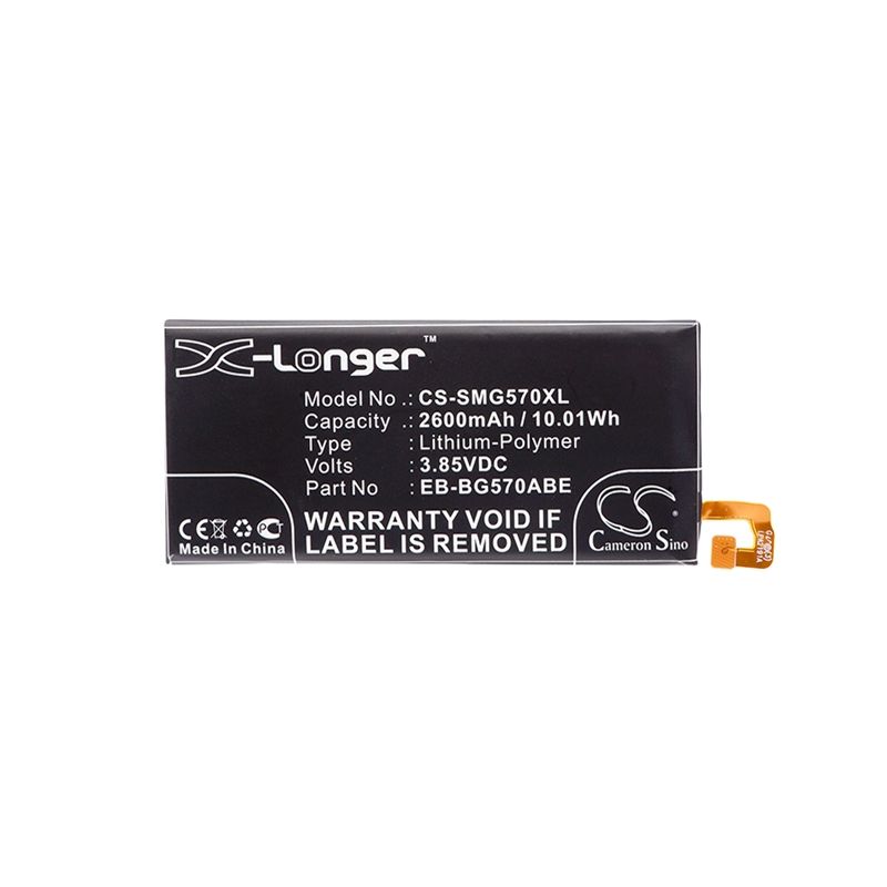 Li-Polymer Battery fits Samsung, galaxy on5 2016 duos, galaxy on5 2016 duos td-lte, galaxy on5 neo 2016 3.85V, 2600mAh Mobile & SmartPhone Cameron Sino Technology Limited