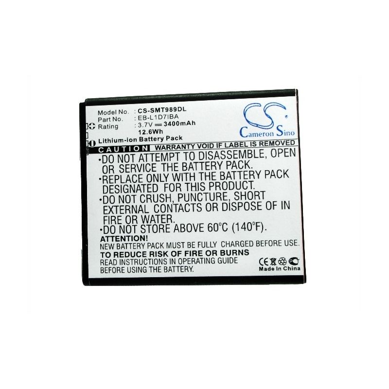Li-ion Battery fits Samsung, galaxy s hercules, galaxy s ii x, hercules 3.7V, 3400mAh Communications Cameron Sino Technology Limited (Suspended)