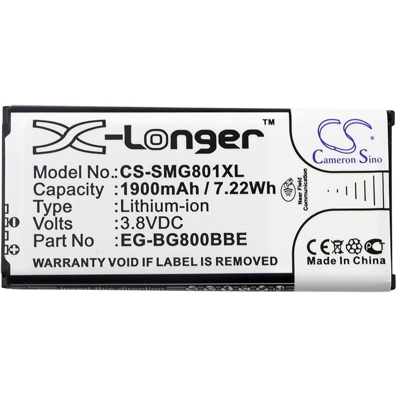 Li-ion Battery fits Samsung, galaxy s5 dx, galaxy s5 mini, sm-g800 3.8V, 1900mAh Mobile & SmartPhone Cameron Sino Technology Limited