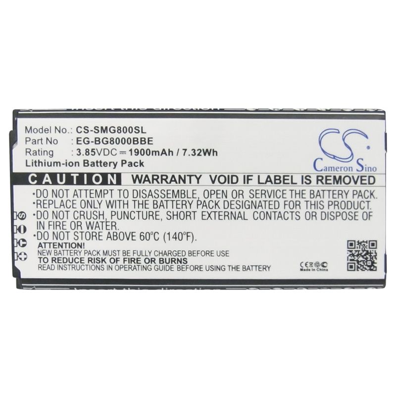 Li-ion Battery fits Samsung, galaxy s5 dx, galaxy s5 mini, sm-g800 3.85V, 1900mAh Mobile & SmartPhone Cameron Sino Technology Limited
