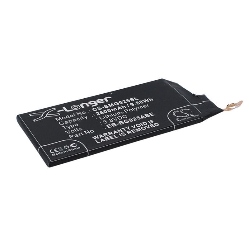 Li-polymer Battery Fits Samsung, Galaxy S6 Edge, Galaxy S6 Edge Td-lte, Sc-04g 3.8v, 2600mah Mobile & SmartPhone Cameron Sino Technology Limited