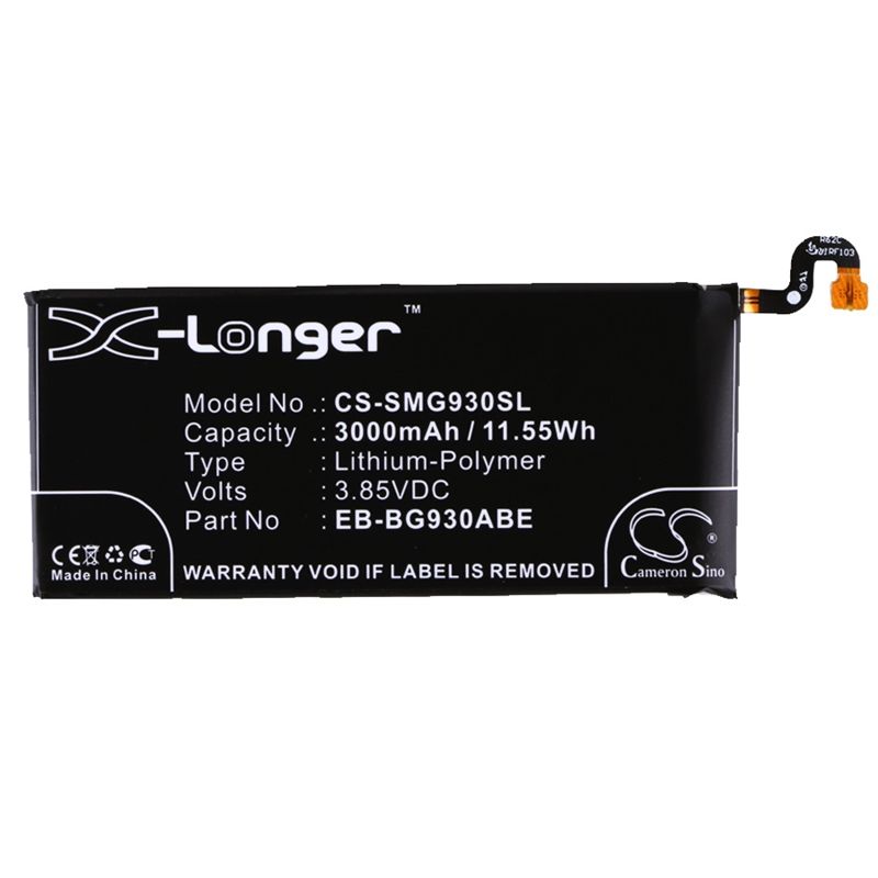 Li-polymer Battery Fits Samsung, Galaxy S7, Galaxy S7 Duos, Galaxy S7 Xlte 3.85v, 3000mah Mobile & SmartPhone Cameron Sino Technology Limited
