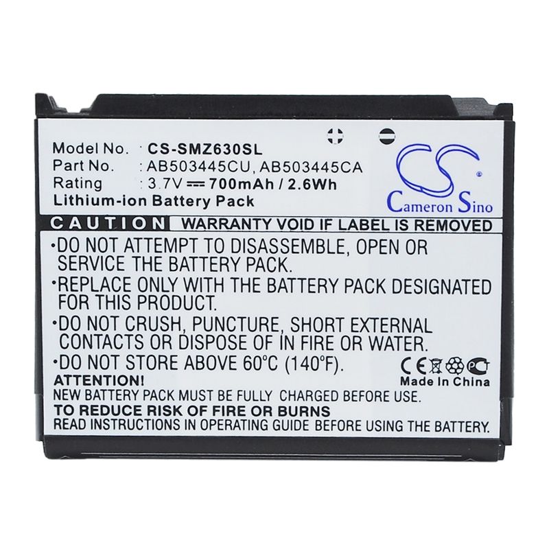Li-ion Battery fits Samsung, giorgio armani, gloss, sch-b540 3.7V, 700mAh Mobile & SmartPhone Cameron Sino Technology Limited