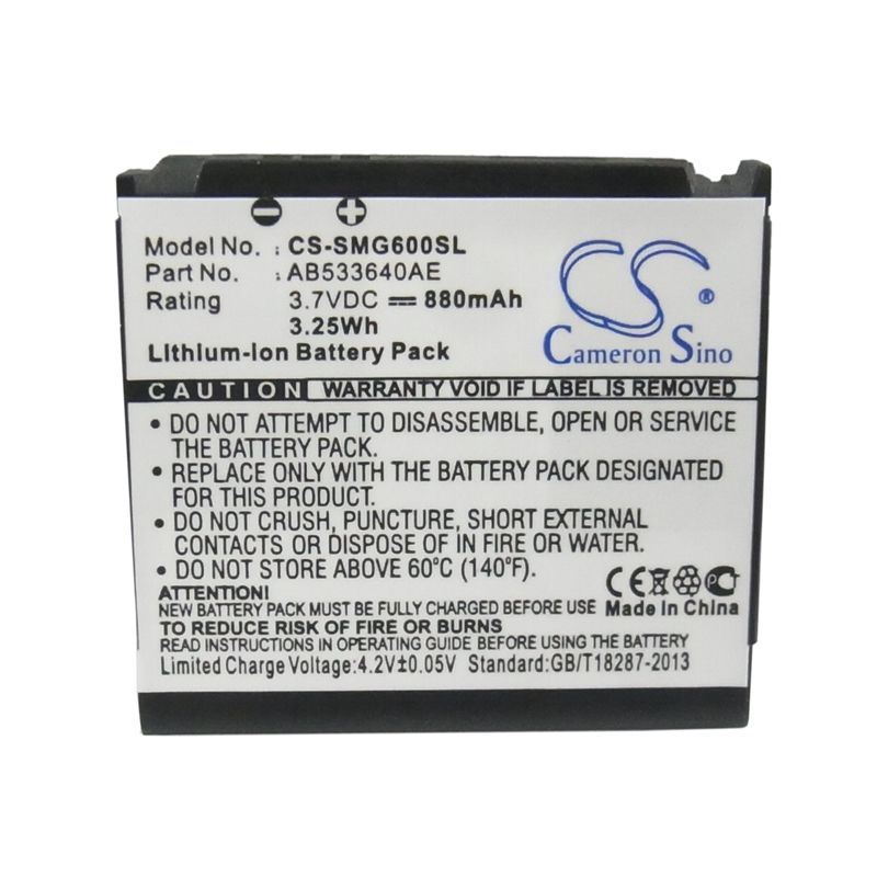 Li-ion Battery fits Samsung, gt-3600i, m8800, s3600 3.7V, 880mAh Mobile & SmartPhone Cameron Sino Technology Limited