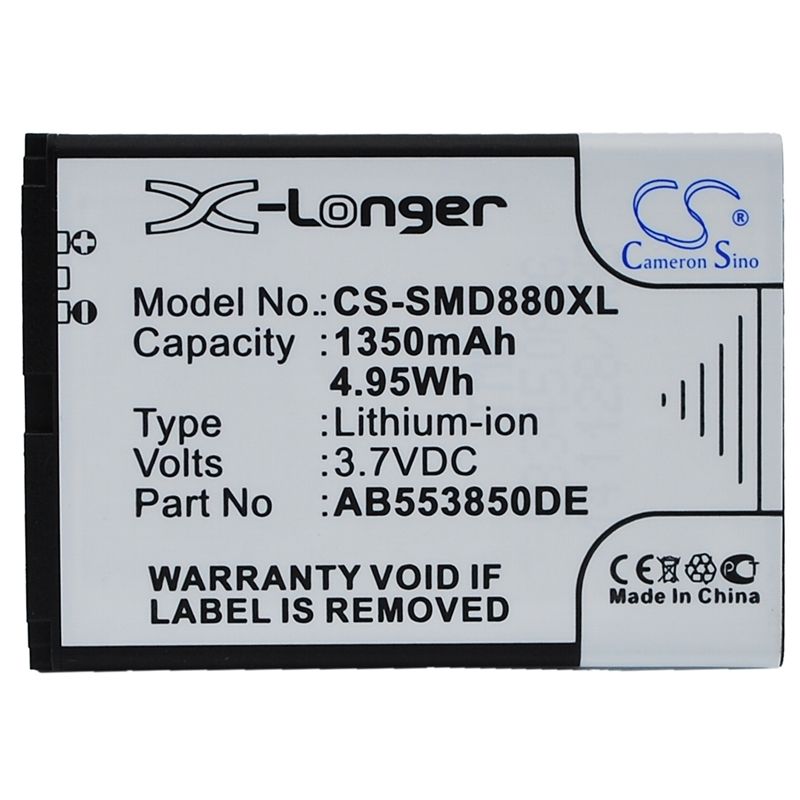 Li-ion Battery fits Samsung, gt-b5702c, gt-b5712c, sgh-d880 3.7V, 1350mAh Mobile & SmartPhone Cameron Sino Technology Limited (Suspended)