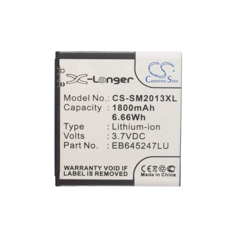 Li-ion Battery fits Samsung, gt-b9388, sch-w2013 3.7V, 1800mAh Mobile & SmartPhone Cameron Sino Technology Limited