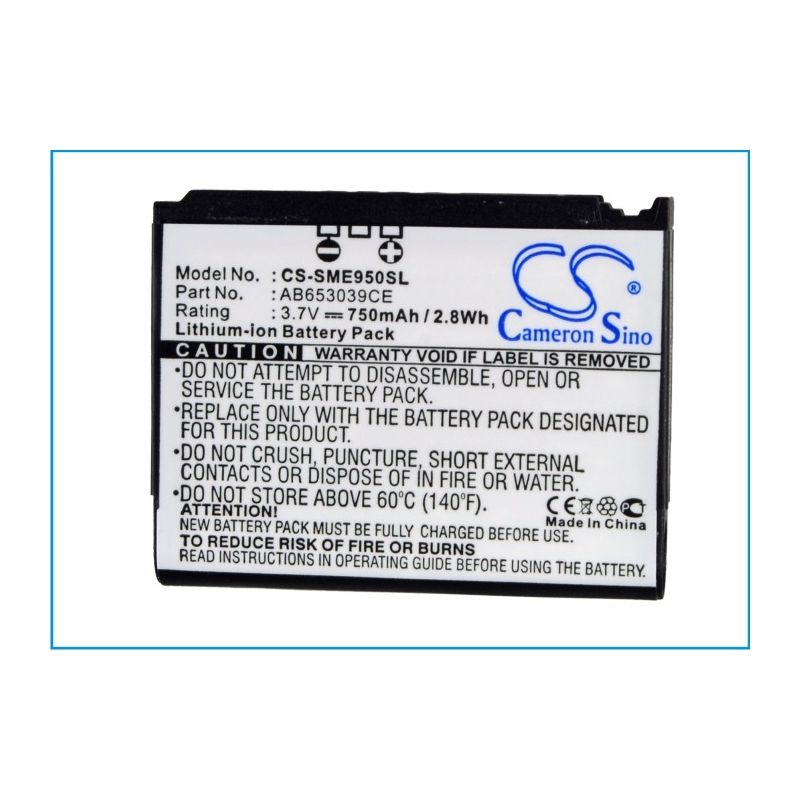 Li-ion Battery fits Samsung, gt-m6710 beat disc, gt-s3310, gt-s7330 3.7V, 750mAh Mobile & SmartPhone Cameron Sino Technology Limited (Suspended)