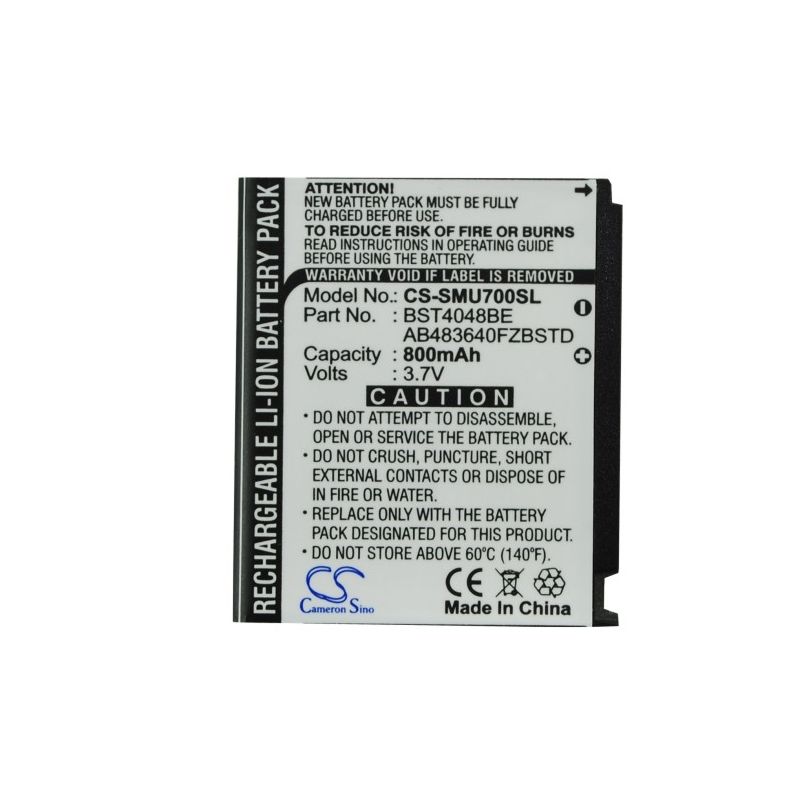 Li-ion Battery fits Samsung, gt-s5230, gt-s5230 star, m8910 pixon12 3.7V, 800mAh Mobile & SmartPhone Cameron Sino Technology Limited
