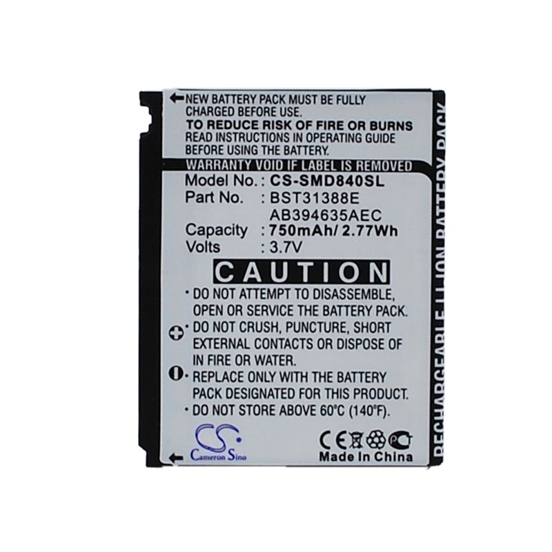 Li-ion Battery fits Samsung, m359, sgh-d840, sgh-d848 3.7V, 750mAh Mobile & SmartPhone Cameron Sino Technology Limited