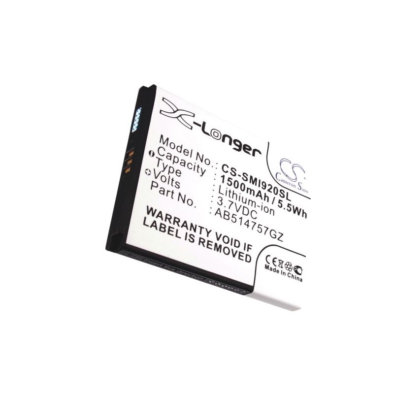 Li-ion Battery fits Samsung, sch-i920, sch-i920 omnia ii, sch-i920v 3.7V, 1500mAh Mobile & SmartPhone Cameron Sino Technology Limited