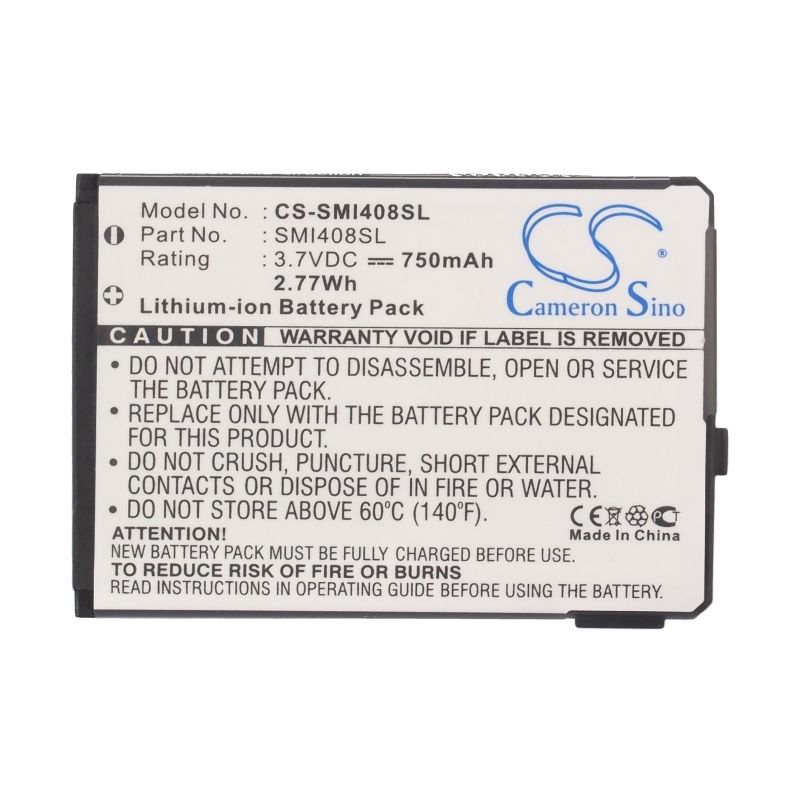 Li-ion Battery fits Samsung, sgh-i400, sgh-i408 3.7V, 750mAh Mobile & SmartPhone Cameron Sino Technology Limited (Suspended)