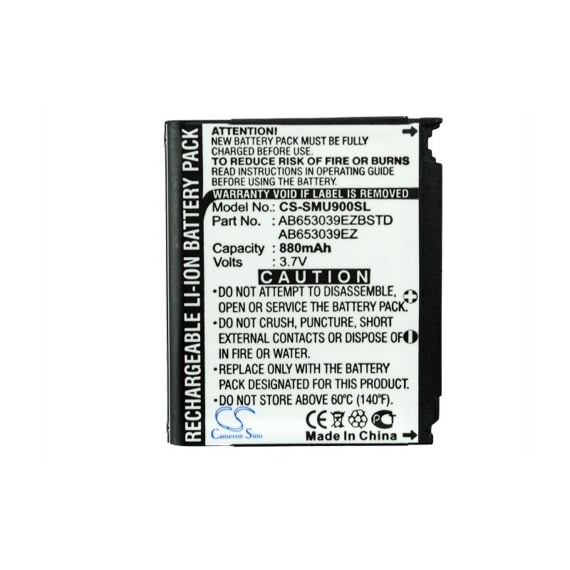 Li-ion Battery fits Samsung, sgh-u800, sgh-u808, sgh-u900 3.7V, 880mAh Mobile & SmartPhone Cameron Sino Technology Limited (Suspended)