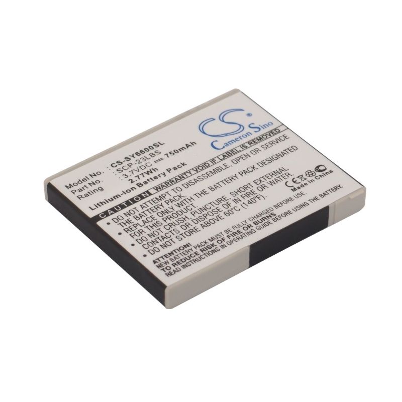 Li-ion Battery Fits Sanyo, Katana 6600, Scp-6600 3.7v, 750mah Communications Cameron Sino Technology Limited (Suspended)