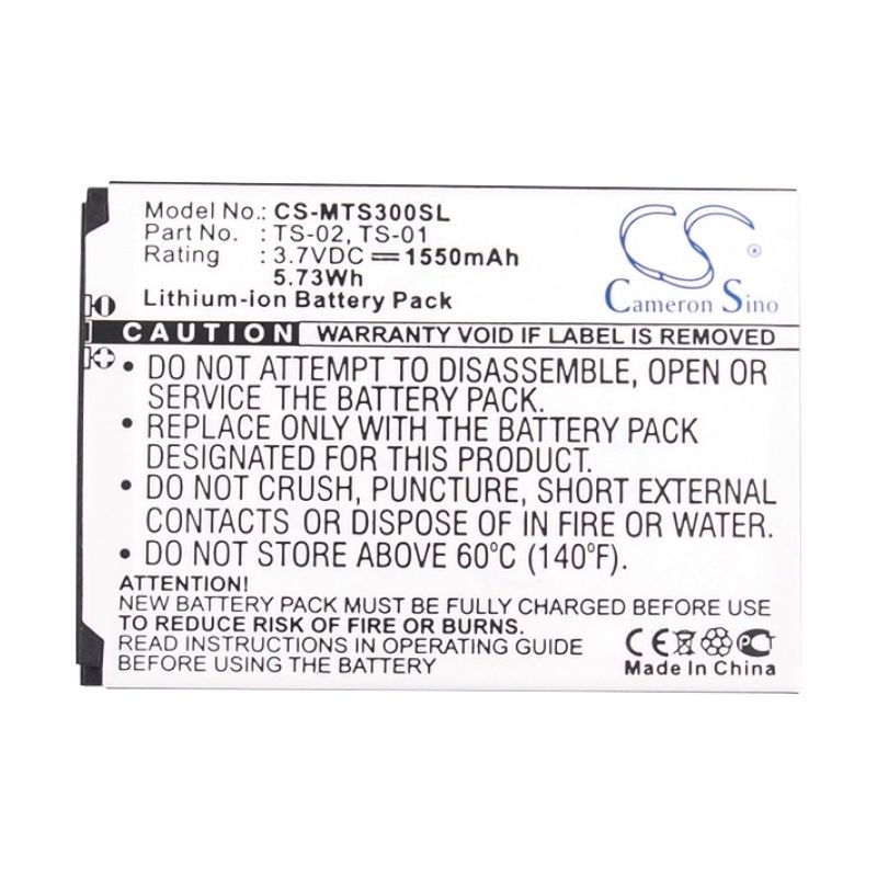 Li-ion Battery fits Seals, ip68 water proof, ip68 water&dush proof, ts3 3.7V, 1550mAh Mobile & SmartPhone Cameron Sino Technology Limited