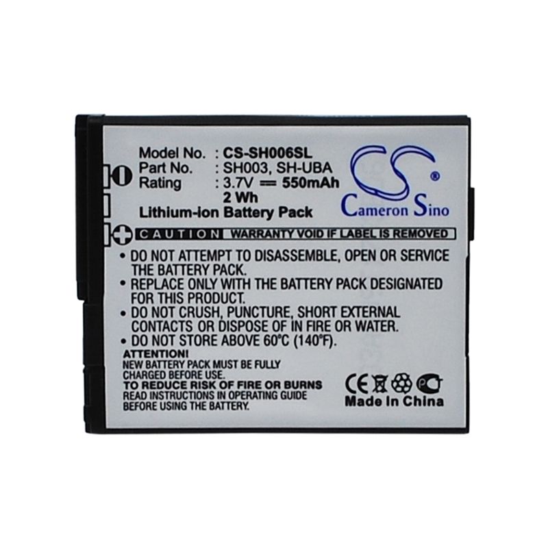 Li-ion Battery fits Sharp, 003sh, aqous shot sh003, aqous shot sh006 3.7V, 550mAh Mobile & SmartPhone Cameron Sino Technology Limited (Suspended)