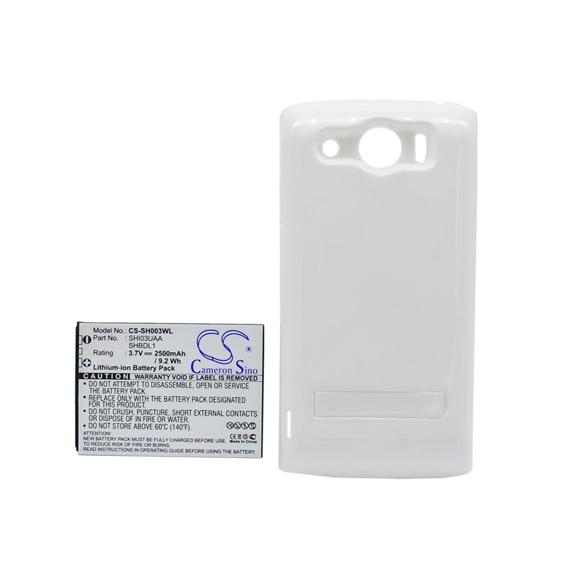 White 3.7V 2500mAh Sharp, 003sh, dm009sh, galapagos 003sh Replacement Battery Mobile & SmartPhone Cameron Sino Technology Limited