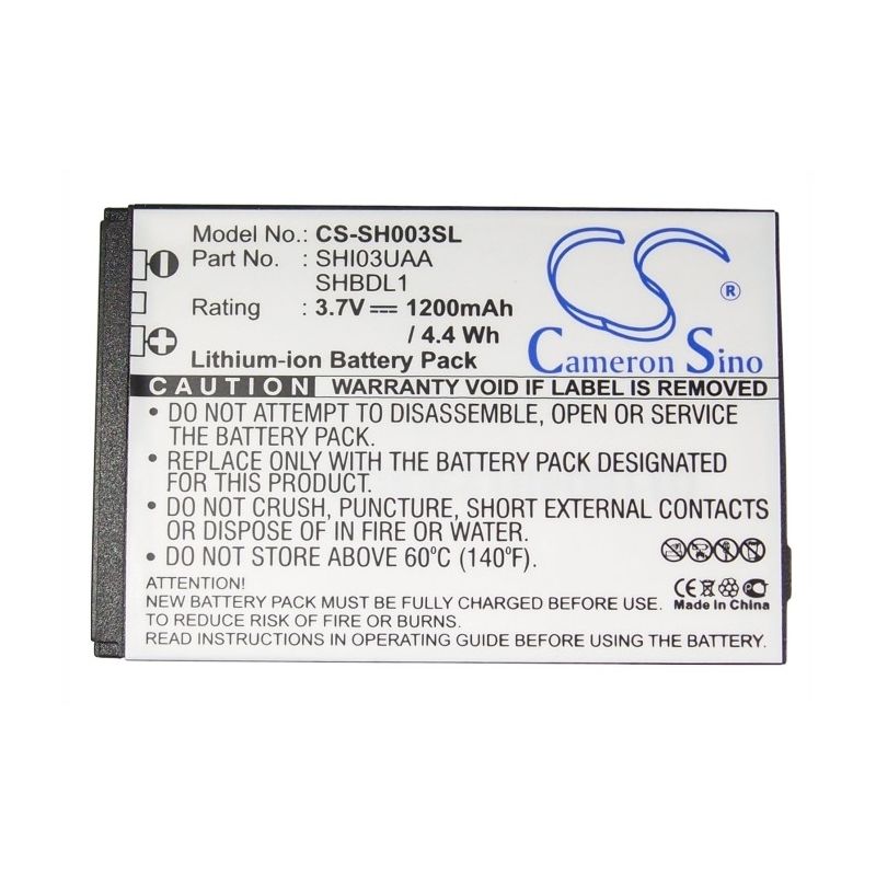 Li-ion Battery fits Sharp, 003sh, dm009sh, galapagos 003sh 3.7V, 1200mAh Mobile & SmartPhone Cameron Sino Technology Limited
