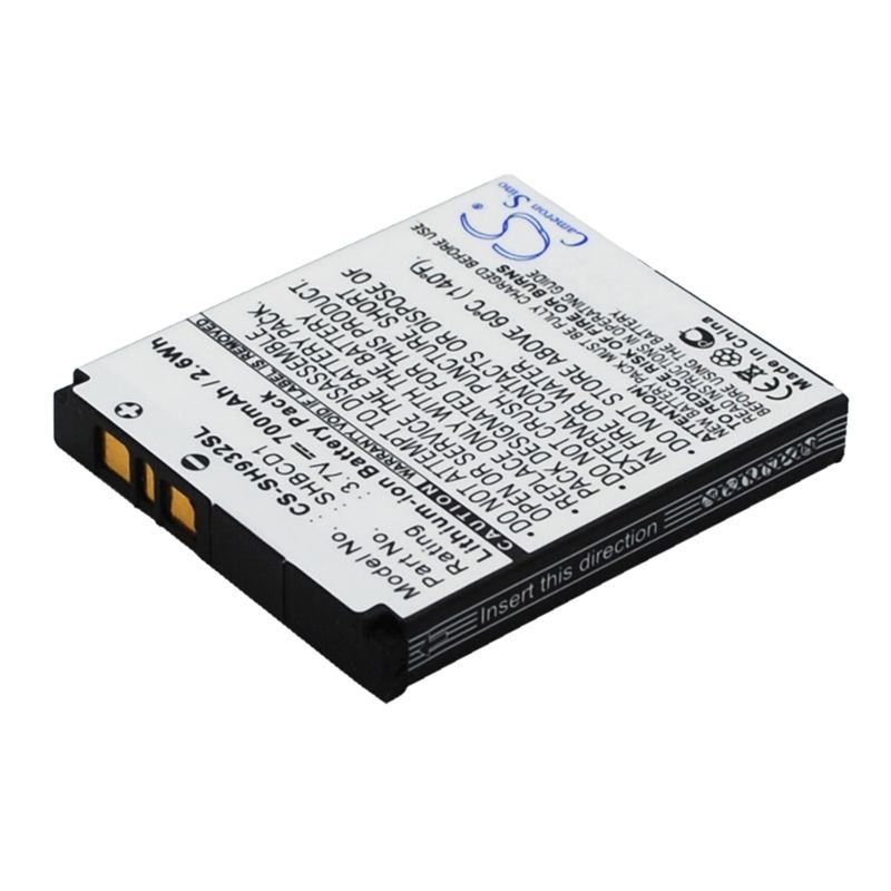 Li-ion Battery fits Sharp, 932sh 3.7V, 700mAh Mobile & SmartPhone Cameron Sino Technology Limited