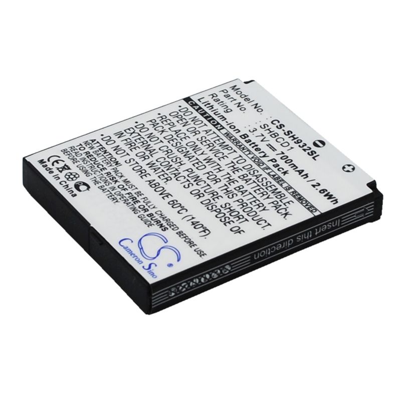 Li-ion Battery fits Sharp, 932sh 3.7V, 700mAh Mobile & SmartPhone Cameron Sino Technology Limited