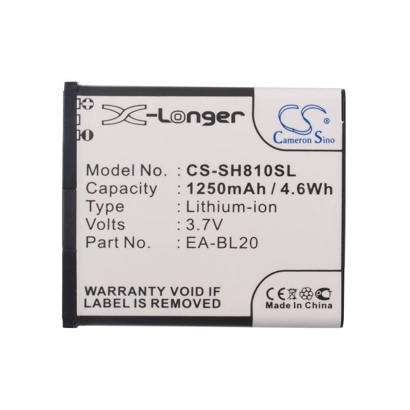 Li-ion Battery fits Sharp, sh80iuc, sh81iuc 3.7V, 1250mAh Mobile & SmartPhone Cameron Sino Technology Limited (Suspended)