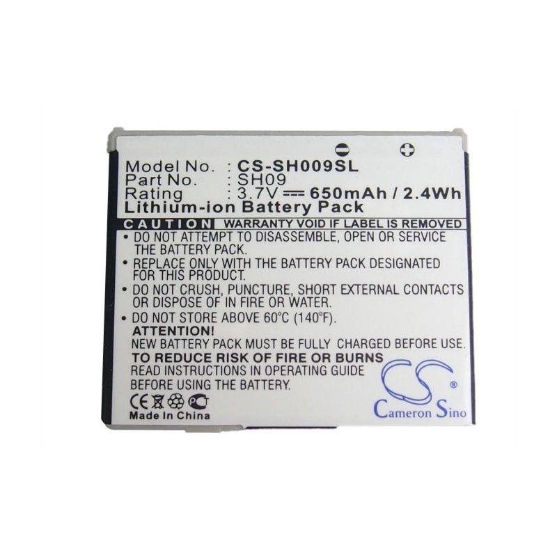 Li-ion Battery fits Sharp, sh902isl, sh903i 3.7V, 650mAh Mobile & SmartPhone Cameron Sino Technology Limited