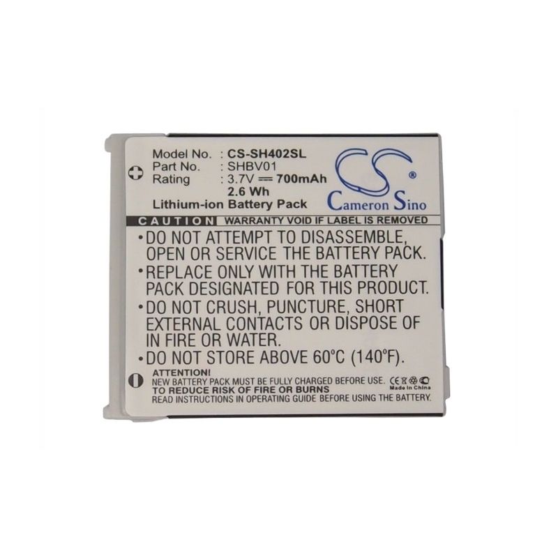 Li-ion Battery fits Sharp, v402sh, softbank, v402sh 3.7V, 700mAh Mobile & SmartPhone Cameron Sino Technology Limited