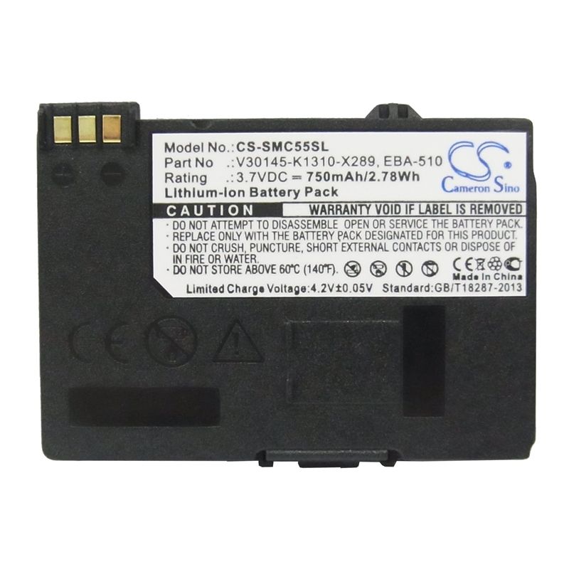Li-ion Battery Fits Siemens, A51, A52, A55 3.7v, 750mah Mobile & SmartPhone Cameron Sino Technology Limited