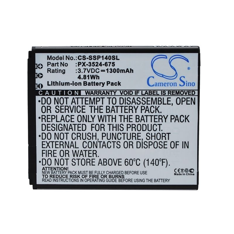 Li-ion Battery fits Simvalley, singlecore, sp-140 3.7V, 1300mAh Mobile & SmartPhone Cameron Sino Technology Limited