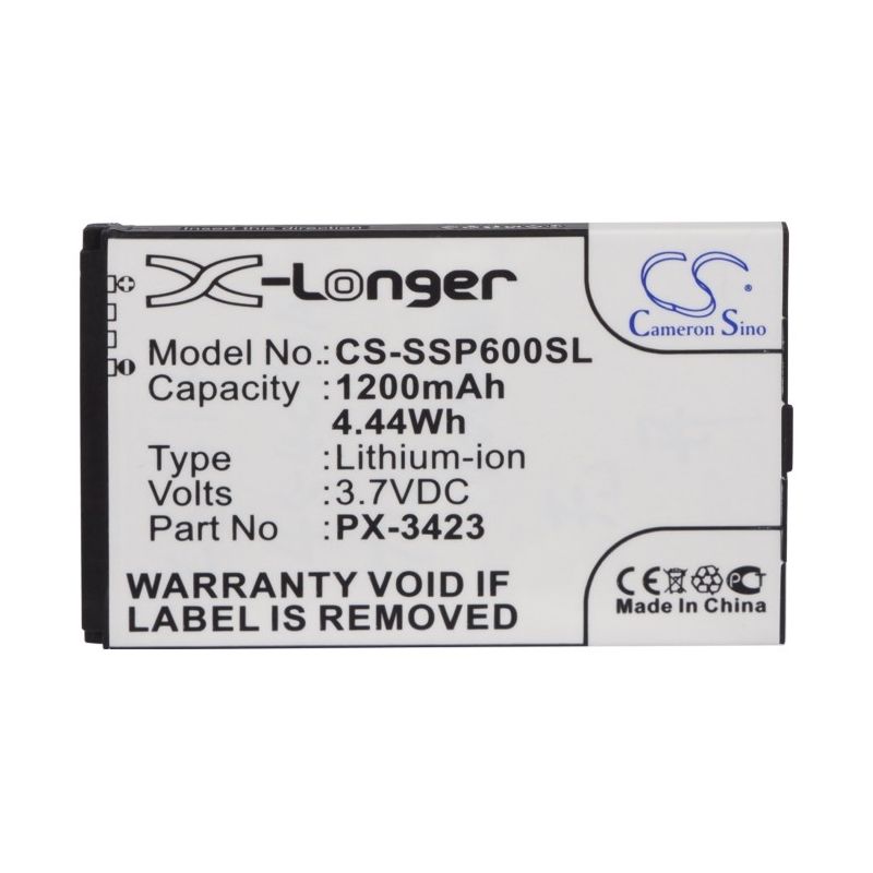 Li-ion Battery fits Simvalley, sp-40, sp-60 3.7V, 1200mAh Mobile & SmartPhone Cameron Sino Technology Limited