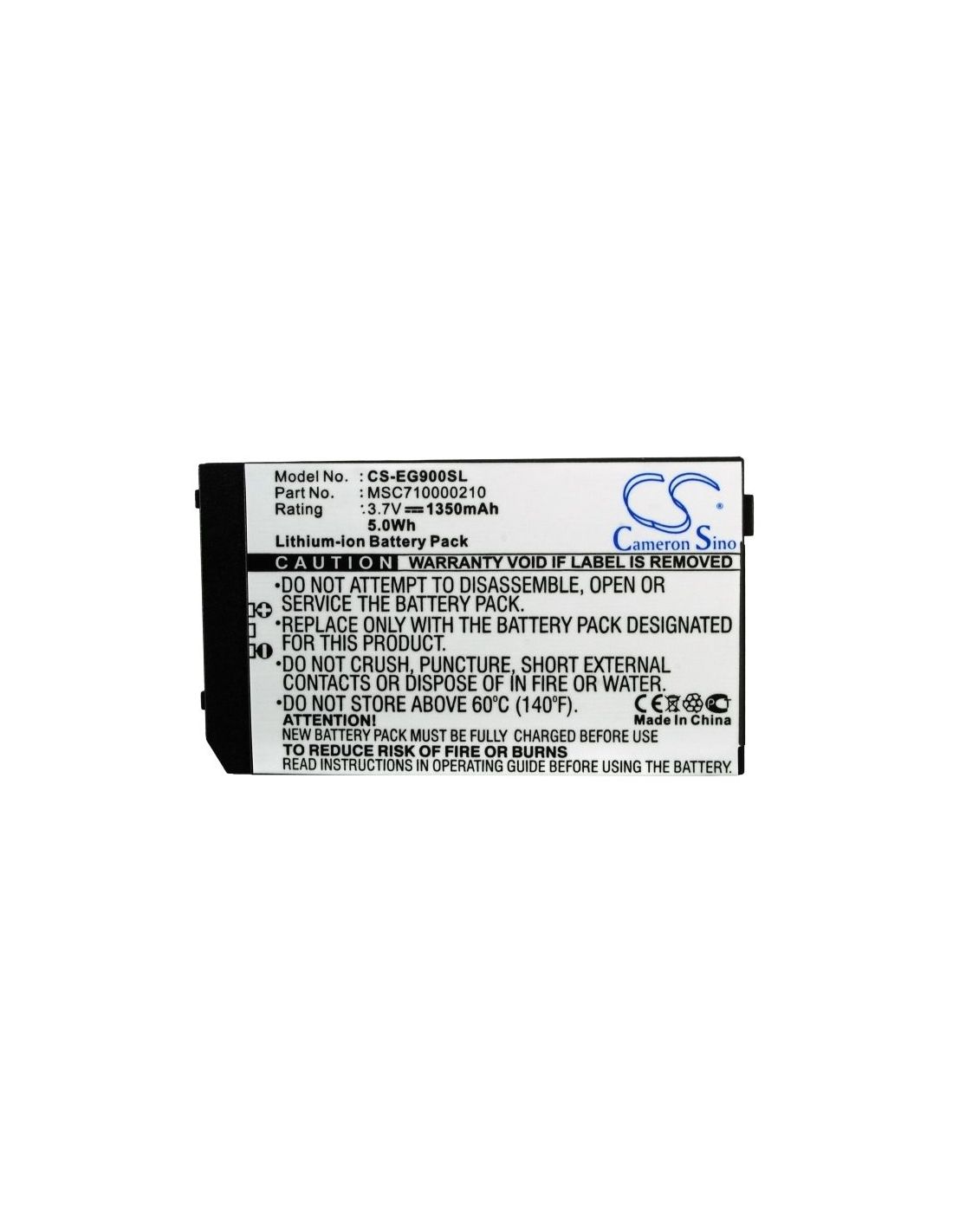 Li-ion Battery fits Softbank, x01t, toshiba, portege g900 3.7V, 1350mAh Mobile & SmartPhone Cameron Sino Technology Limited