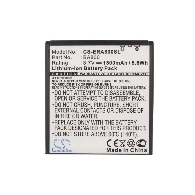 Li-ion Battery Fits Sony Ericsson, Arc Hd, Hikari, Lt25 3.7v, 1500mah Mobile & SmartPhone Cameron Sino Technology Limited