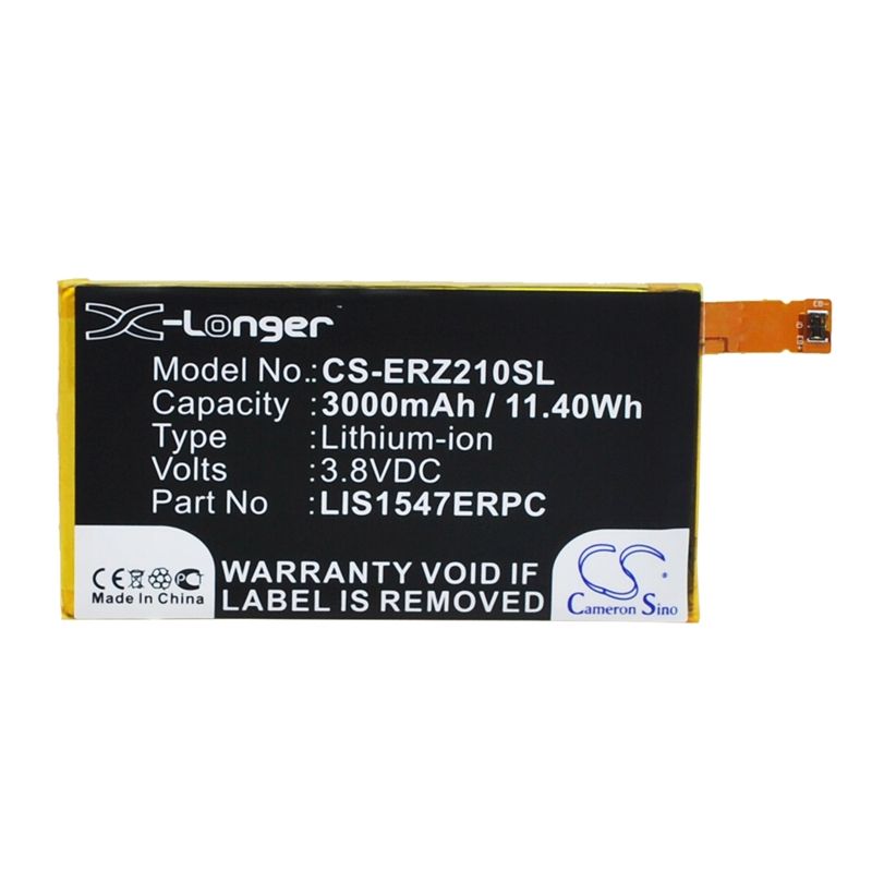 Li-polymer Battery Fits Sony Ericsson, Canopus, Canopus Anna, D6563 3.8v, 3000mah Mobile & SmartPhone Cameron Sino Technology Limited