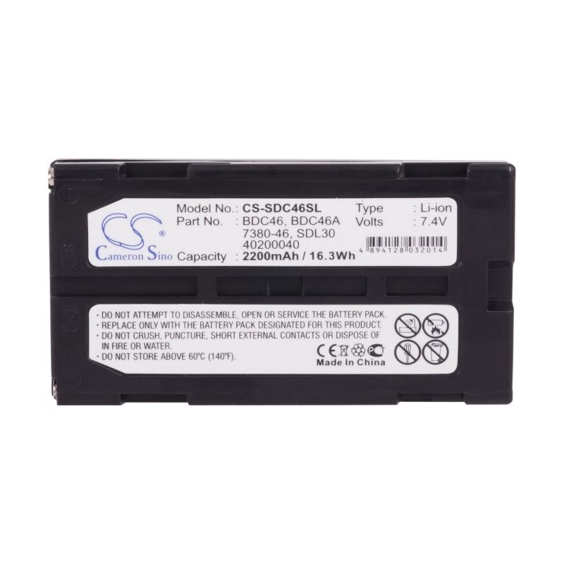 Li-ion Battery fits Pentax, Da020f, Rca, Cc-8251 7.4V, 2200mAh Equipment & Survey & Test Cameron Sino Technology Limited