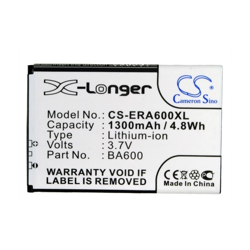 Li-ion Battery fits Sony ericsson, kumquat, lt16, lt16i 3.7V, 1300mAh Mobile & SmartPhone Cameron Sino Technology Limited