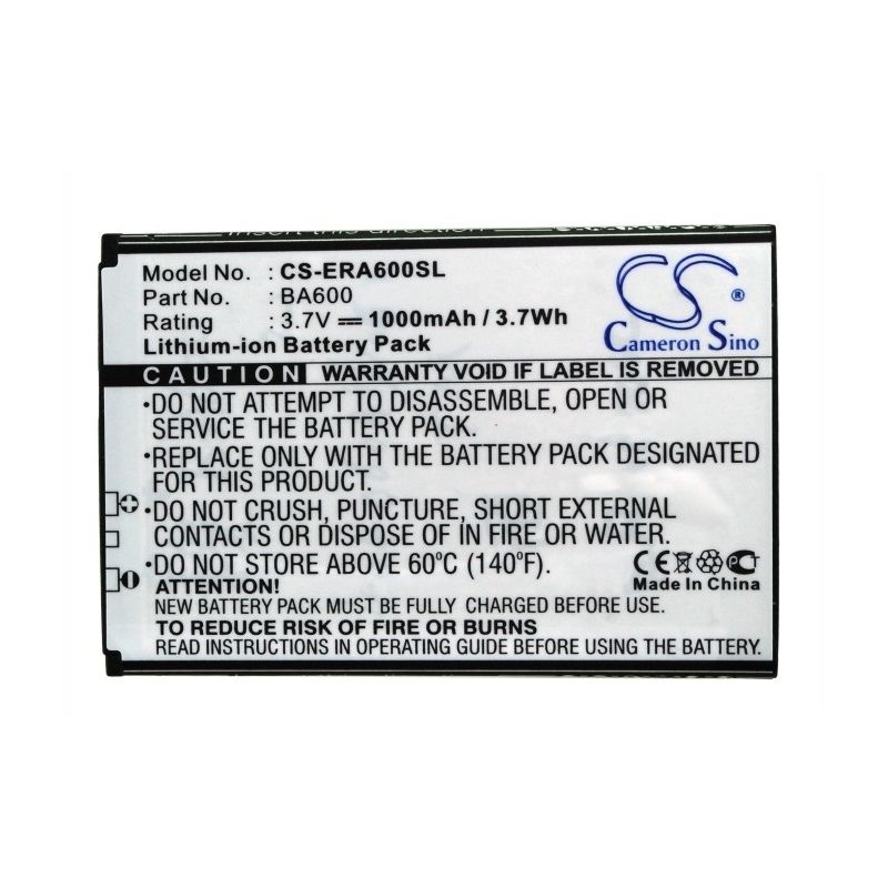 Li-ion Battery fits Sony ericsson, kumquat, st25, st25i 3.7V, 1000mAh Mobile & SmartPhone Cameron Sino Technology Limited