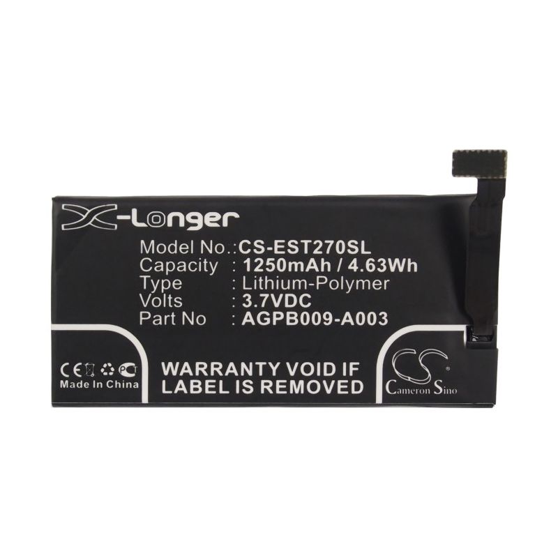 Li-Polymer Battery fits Sony ericsson, lotus, st27a, st27i 3.7V, 1250mAh Mobile & SmartPhone Cameron Sino Technology Limited