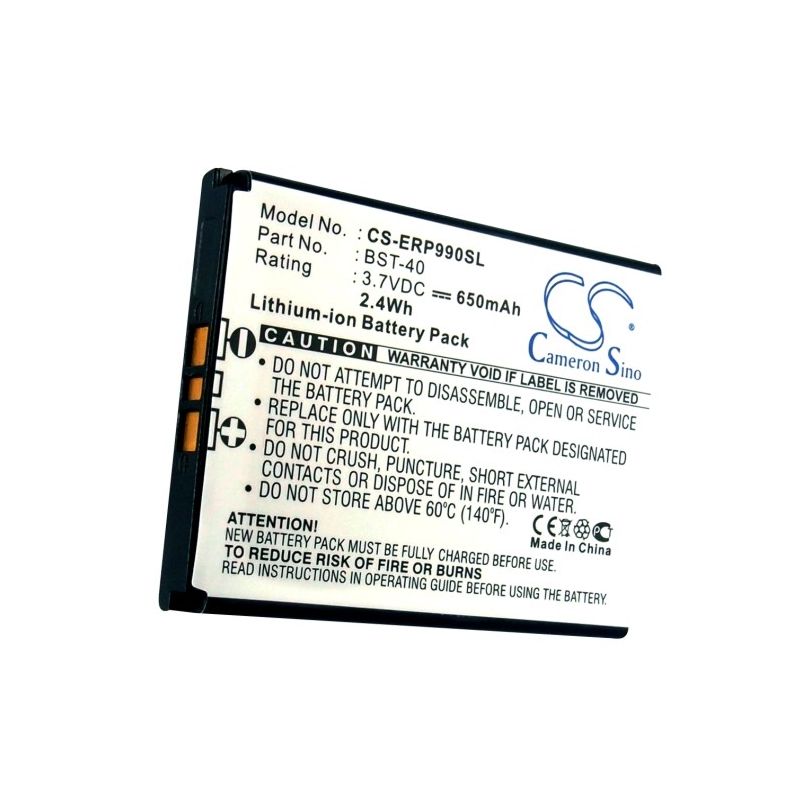 Li-ion Battery fits Sony ericsson, p1, p1c, p1i 3.7V, 650mAh Communications Cameron Sino Technology Limited