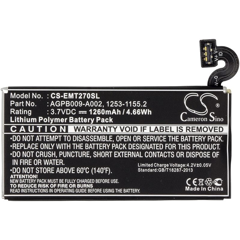 Li-Polymer Battery fits Sony ericsson, pepper, xperia mt27, xperia mt27i 3.7V, 1260mAh Mobile & SmartPhone Cameron Sino Technology Limited