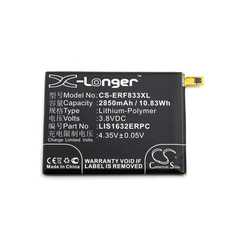 Li-polymer Battery Fits Sony, F8331, F8332, Xperia Xz 3.8v, 2850mah Mobile & SmartPhone Cameron Sino Technology Limited
