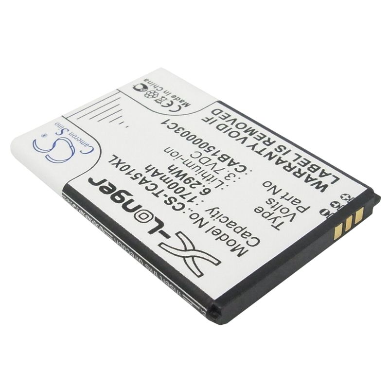 Li-ion Battery fits Tcl, a510, d662 3.7V, 1700mAh Communications Cameron Sino Technology Limited (Suspended)