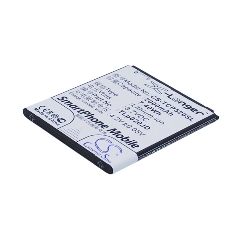 Li-ion Battery fits Tcl, p5181, p518l, p5201 3.7V, 2000mAh Mobile & SmartPhone Cameron Sino Technology Limited