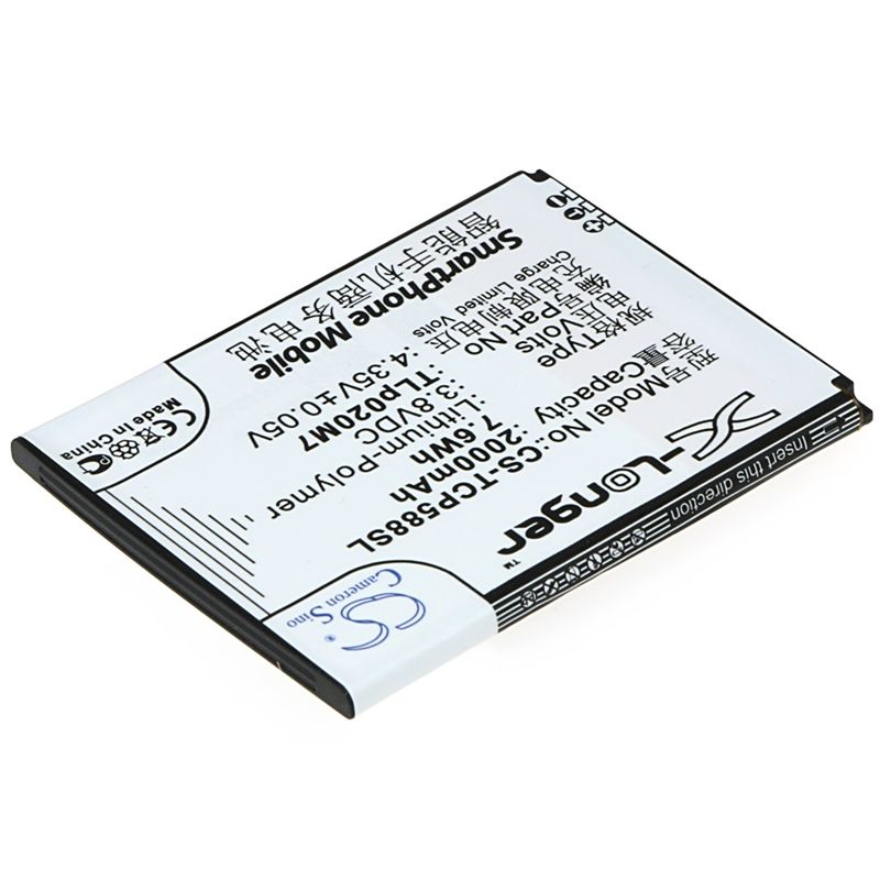 Li-Polymer Battery fits Tcl, p588l, tcl p588 3.8V, 2000mAh Mobile & SmartPhone Cameron Sino Technology Limited